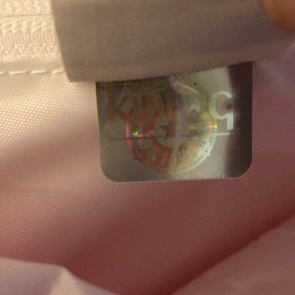 Kipling Ferris Nylon Backpack Flashy Pink WB With Faux Fur Monkey Keychain NWT - Picture 12 of 16